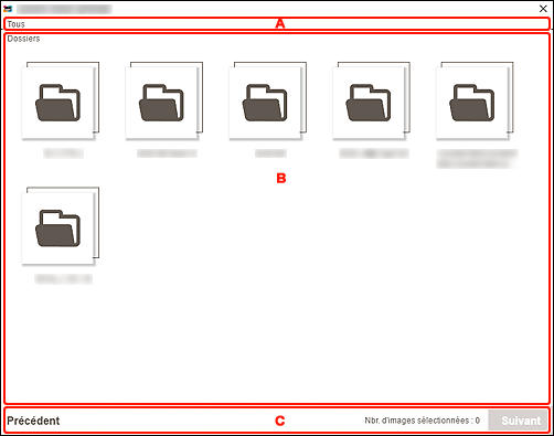 figure : Écran de sélection de photos