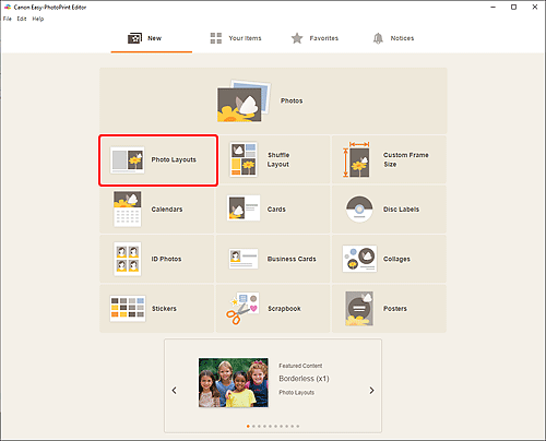 figura: Schermata Nuovo