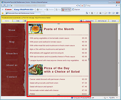 figura: Tela Modo Clip automático