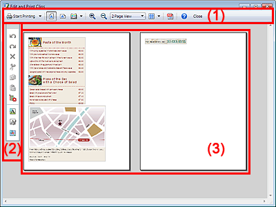 figure: Edit and Print Clips screen