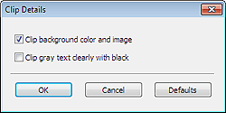 figure: Clip Details dialog box