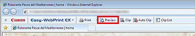 gambar: Tombol Pratinjau pada bilah alat Easy-WebPrint EX