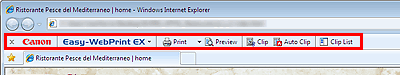 gambar: Bilah alat Easy-WebPrint EX