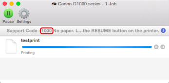 afbeelding: scherm met foutbericht