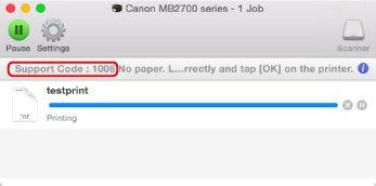 figura: tela Mensagem de erro