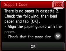 figure: Error message screen