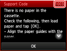 kuva: Virheilmoitusnäyttö