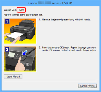 figure: Error message screen