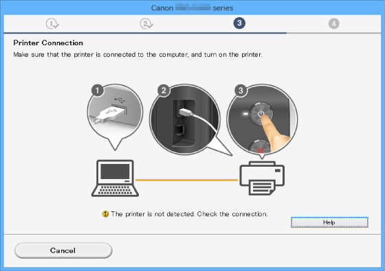 figure: Error message screen