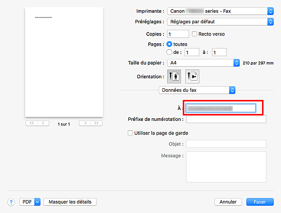 figure : Boîte de dialogue Imprimer