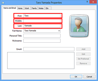 slika: pogovorno okno Lastnosti