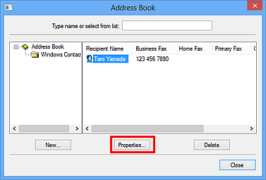 slika: pogovorno okno Imenik