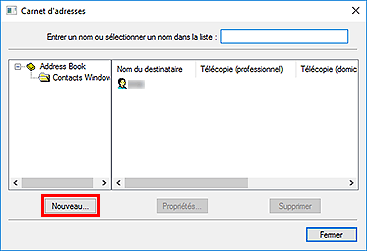 figure : Boîte de dialogue Carnet d'adresses