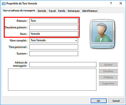 figure : Boîte de dialogue Propriétés