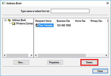 Obrázok: dialógové okno Adresár