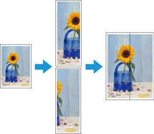 キヤノン Imageprograf マニュアル Windowsソフトウェア Free Layout Plusガイド オブジェクトを分割して印刷する