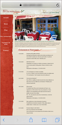 figure&nbsp;: Écran iOS