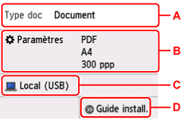 Écran d'attente de numérisation