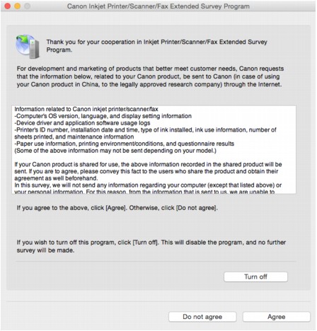 joonis: aken Inkjet Printer/Scanner/Fax Extended Survey Program