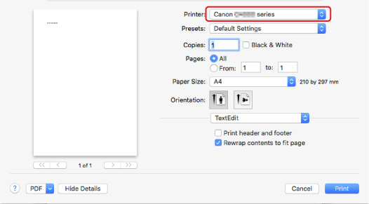 figura: Finestra di dialogo Stampa