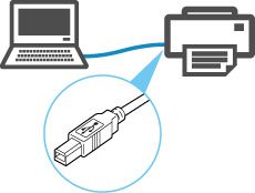 Connecting the printer and a computer via USB (Windows) (G5000