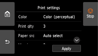 Print settings