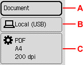 Scan standby screen