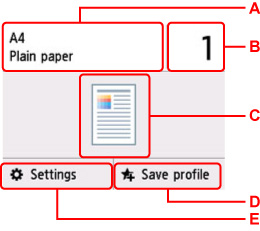 Copy standby screen