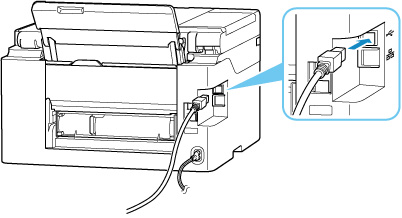 Drucker mit USB-Kabel