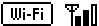Wi-Fi icon and 2 signal bars