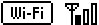 Wi-Fi icon and 1 signal bars