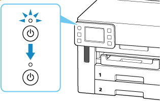 Canon : Inkjet Manuals : GX5500 series : Turning the Printer On and Off