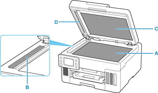 Canon : Manuales de Inkjet : GX6000 series : Escaneado de varios documentos  al mismo tiempo desde el ADF (alimentador automático de documentos)