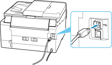 skriver med usb-kabel