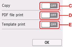 Two-sided print setting screen