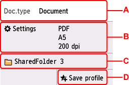 Standby-scherm voor scannen