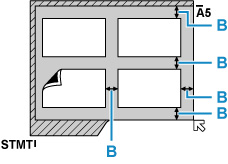 Imagem mostrando a posição das áreas com listras diagonais