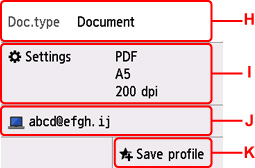 Skärmen för vänteläge för skanning