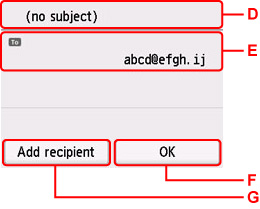 Sending setting screen