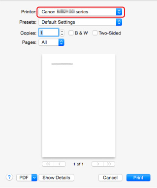 figure:Print dialog