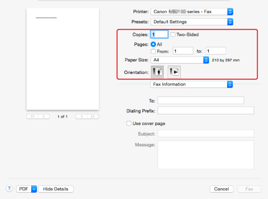 figure:Print dialog