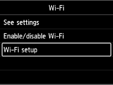 Wired LAN screen