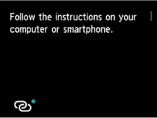 Easy wireless connect screen: Follow the instructions on your computer or smartphone.