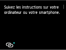 Écran Connexion facile sans fil : Suivez les instructions sur l'ordinateur, le smartphone, etc. pour effectuer l'opération.