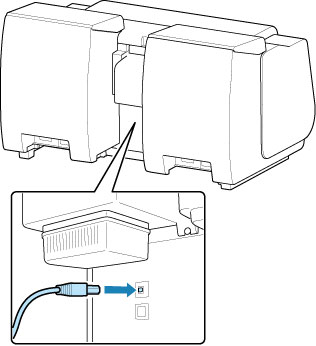 Canon : Manuels PIXMA : MG5700 series : Impossible de continuer au-delà de  l'écran Connexion de l'imprimante/Connecter un câble