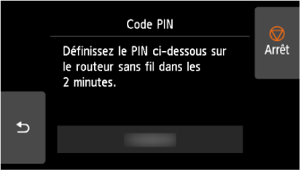 Écran WPS (code PIN) : Définissez le code PIN ci-dessous pour le routeur sans fil.