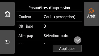 Paramètres d'impression