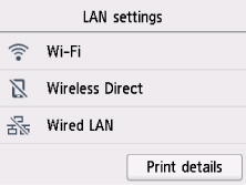 LAN settings