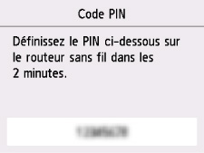 Écran WPS (code PIN) : Définissez le code PIN ci-dessous pour le routeur sans fil.