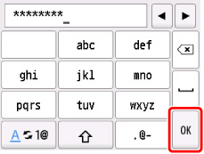 Écran Entrer mot de passe